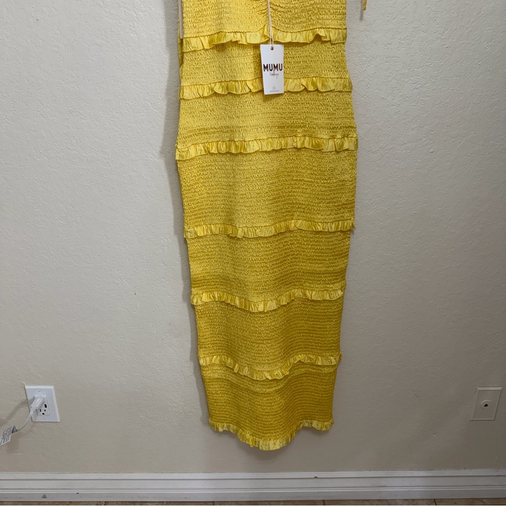 New show me your mumu Stella Smocked Dress size L - Picture 4 of 11